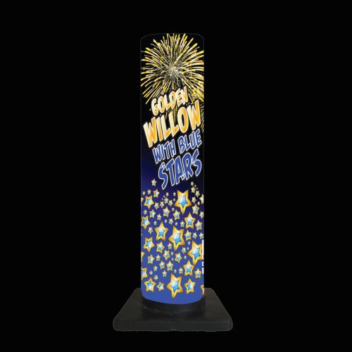 Golden Willow with Blue Stars*